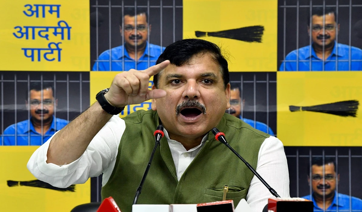 sanjay singh called pm modi the prime minister of adani