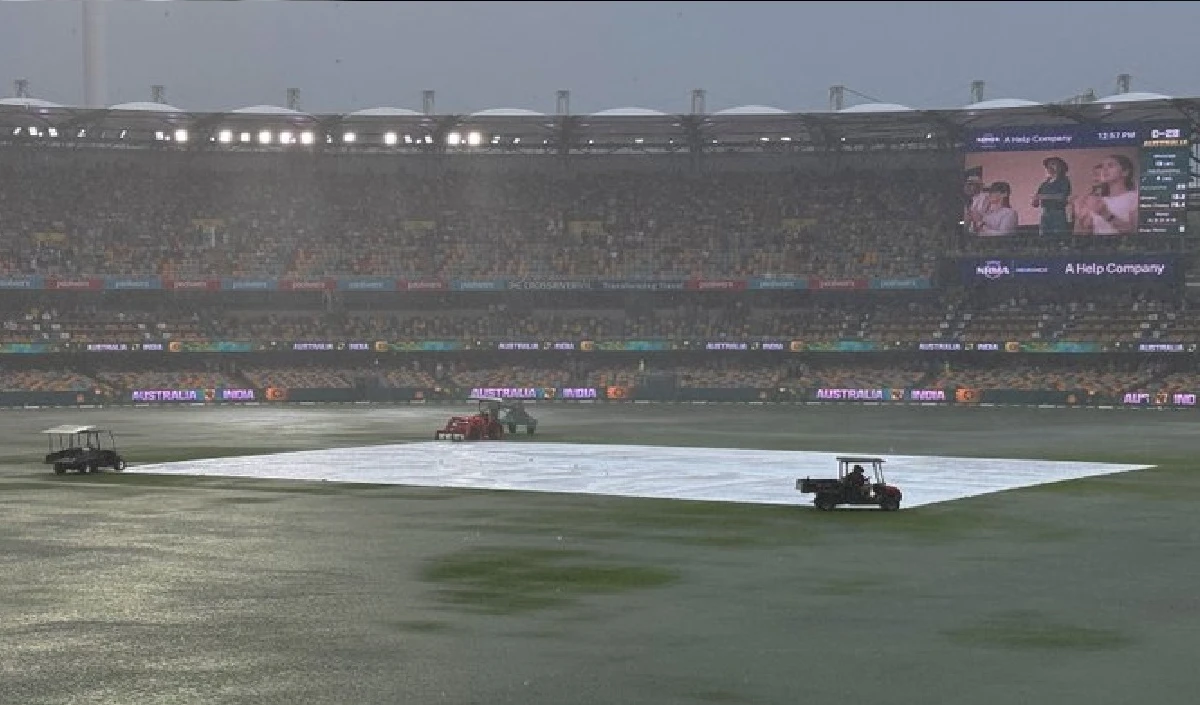 ind vs aus 3rd test rain turn villain on day 1 gabba stadium brisbane