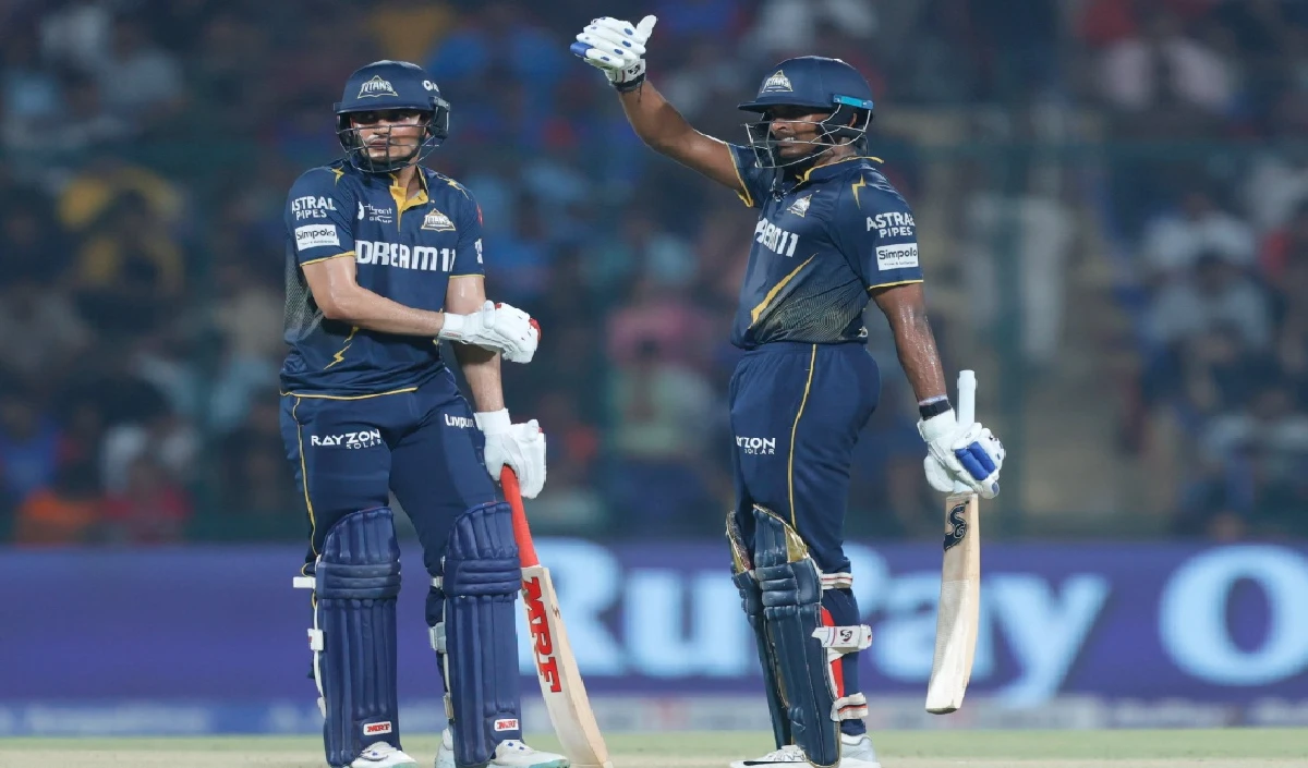 ipl 2025 gujarat titans qualify for playoffs beat delhi capitals shubman gill sai sudarshan