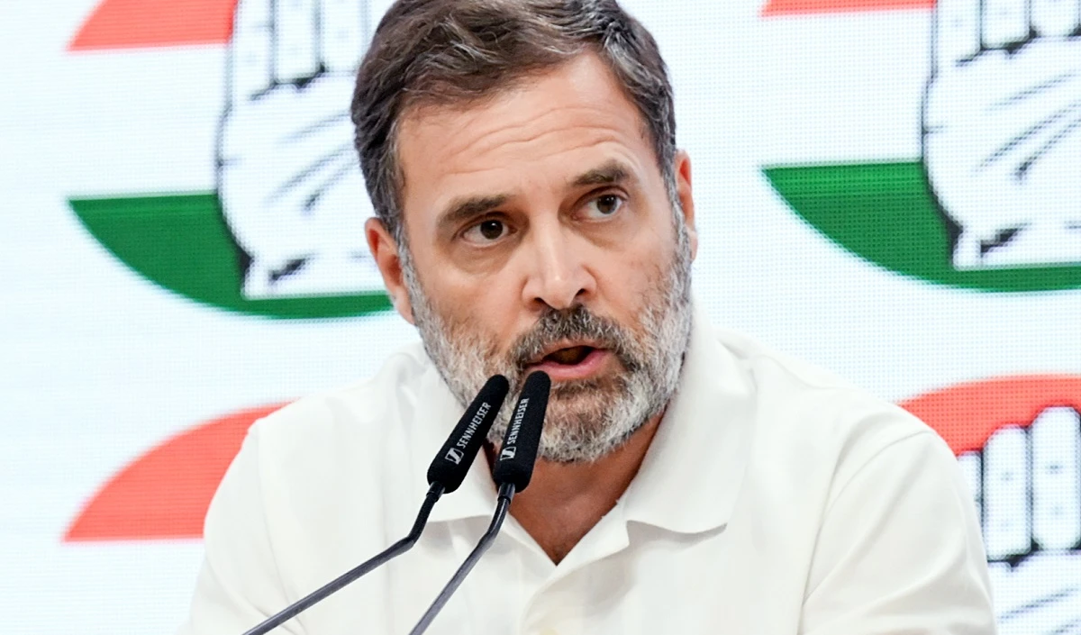 rahul gandhi commented on lord ram in america bjp attacked him