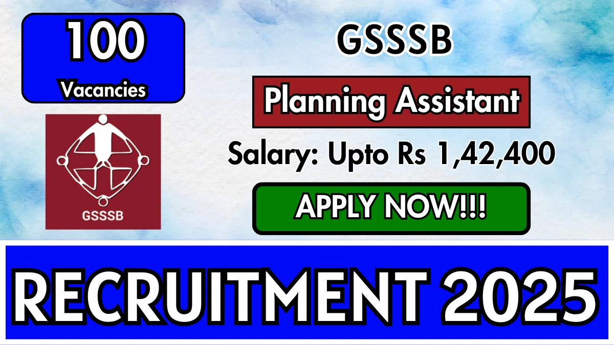 GSSSB Planning Assistant Recruitment 2025 - SarkariResultDaily.in