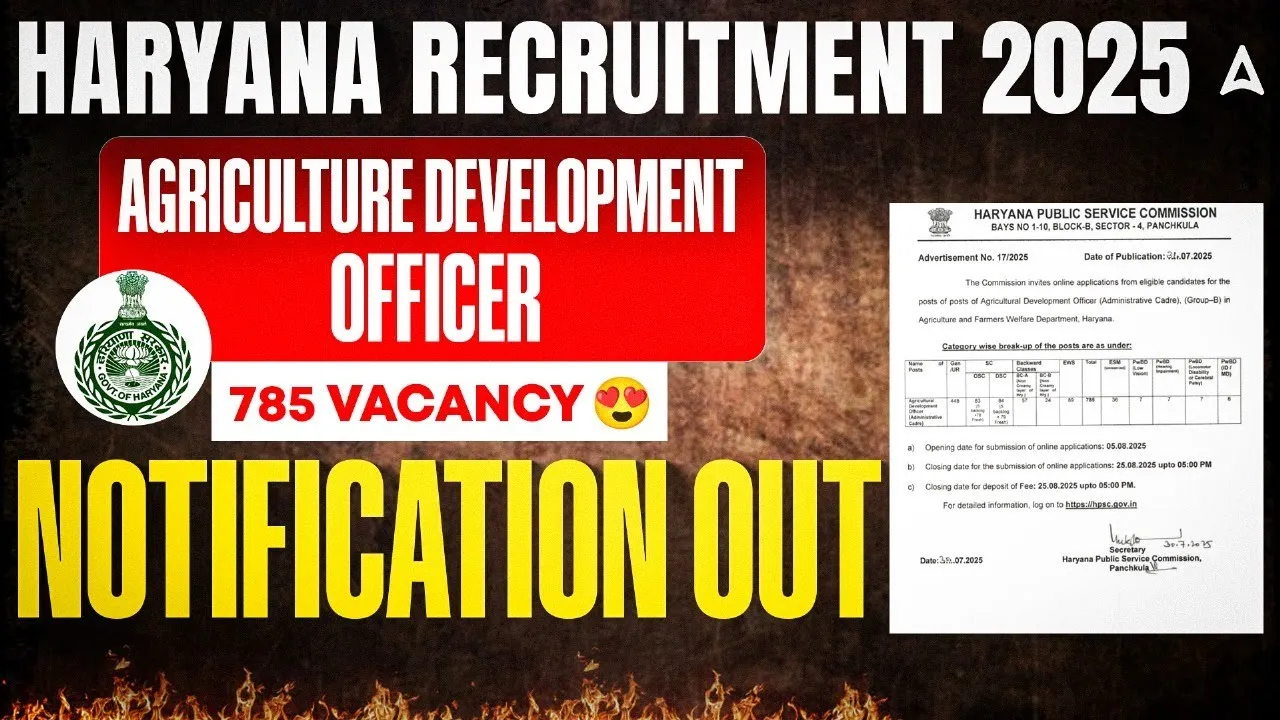 HPSC ADO Recruitment 2025 (785 Posts) - SarkariResultDaily.in