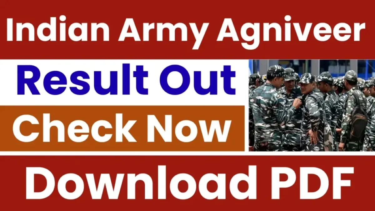 Indian Army Agniveer Exam Result 2025 SarkariResultDaily.in
