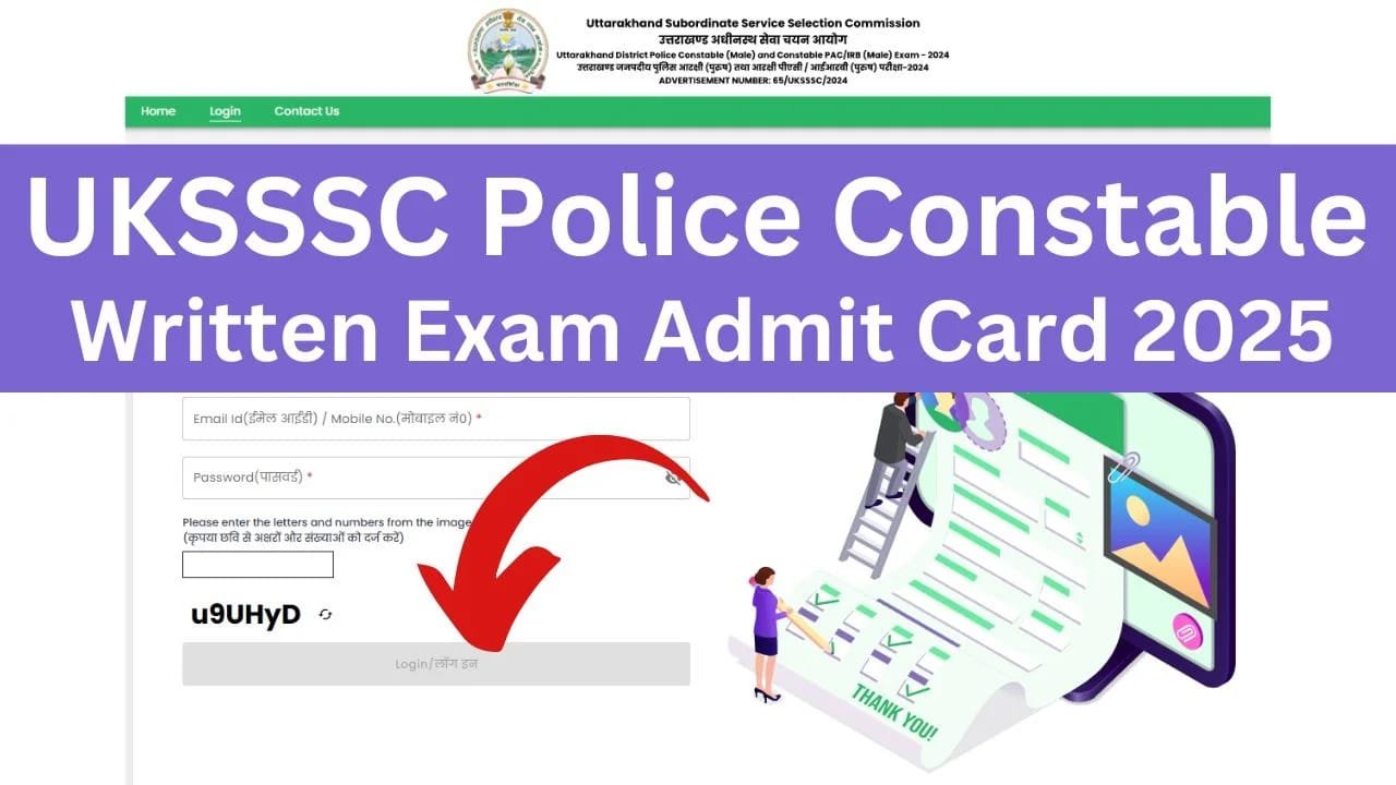 UKSSSC Police Constable Admit Card 2025 - SarkariResultDaily.in