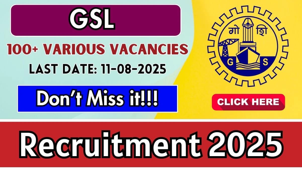 GSL Recruitment 2025 - sarkariResultDaily.in