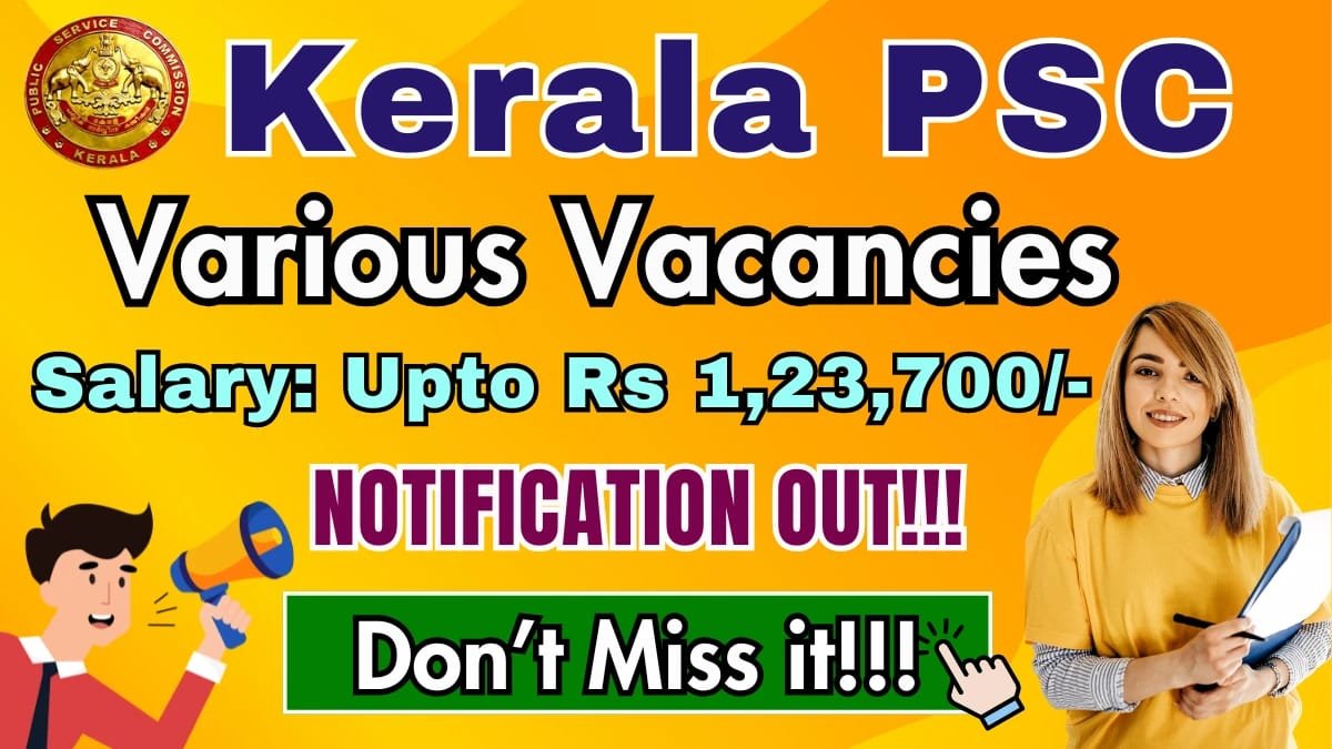 Kerala PSC Recruitment 2025 (284 Driver, Peon & Other Posts) -sarkariresultdaily.in