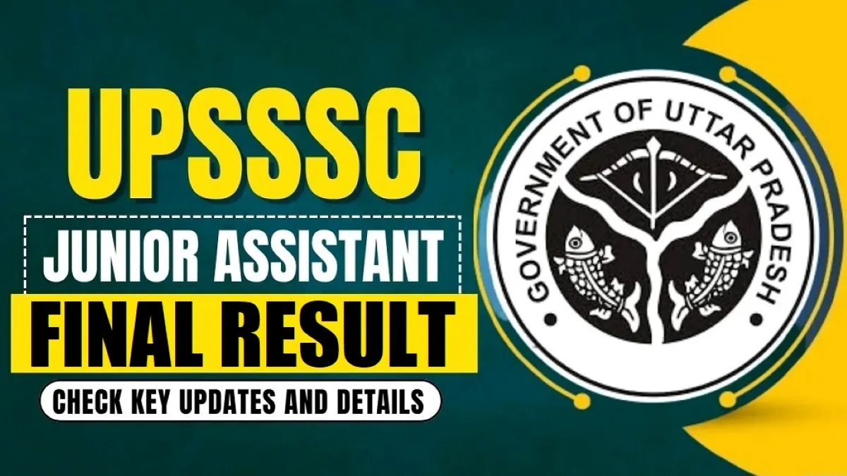 UPSSSC Junior Assistant Exam 2022 Final Result - SarkariResultDaily.in