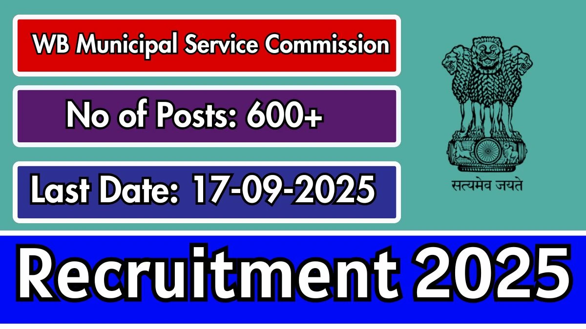 WB Municipal Service Commission Conservancy Mazdoor Recruitment 2025 (675 Posts) - sarkariresultdaily.in