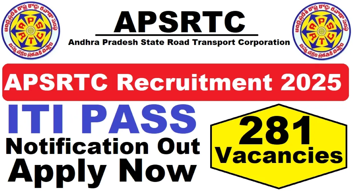 APSRTC ITI Apprentices Recruitment 2025 (281 Posts Vacancy) - SarkariResultDaily.in