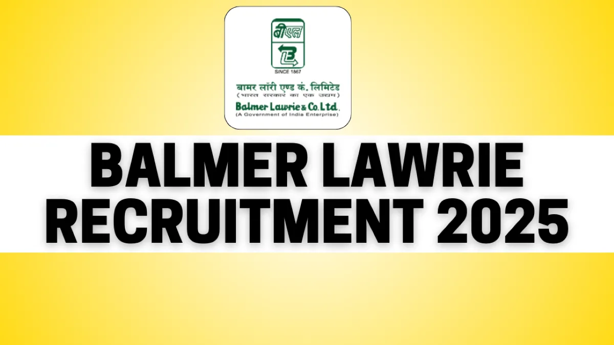 Balmer Lawrie Recruitment 2025 (38 Posts Vacancy) - SarkariResultDaily.in