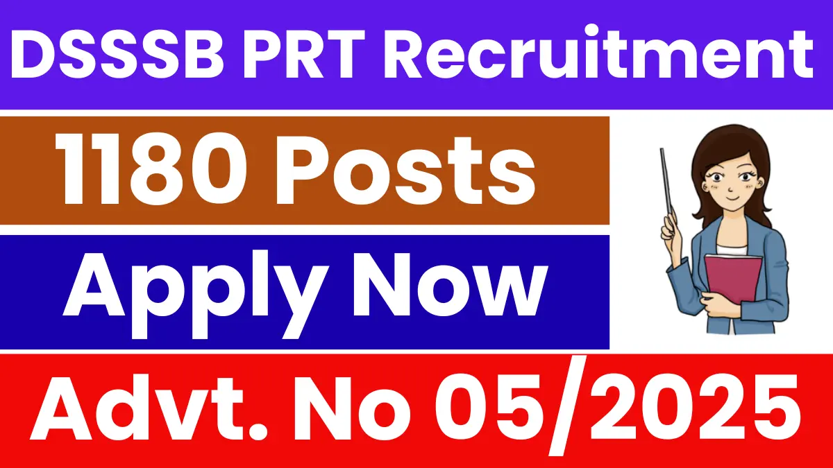 DSSSB Assistant Teacher (Primary) Recruitment 2025 (1180 Posts Vacancy) - SarkariResultDaily.in