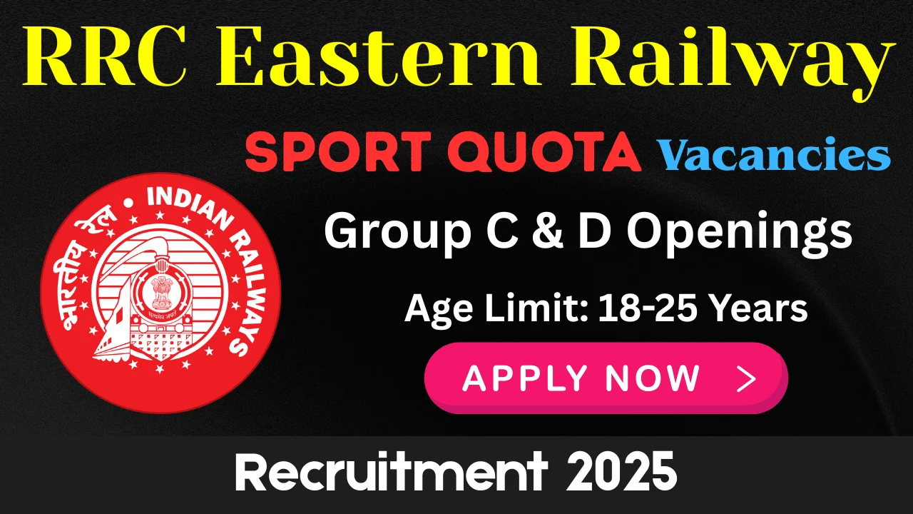 RRC Eastern Railway Sports Quota Recruitment 2025 (50 Posts Vacancy) - SarkariResultDaily.in