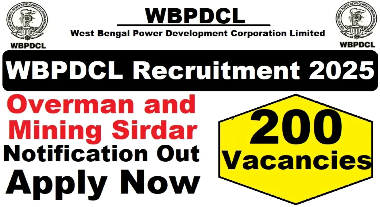 WBPDCL Recruitment 2025 (209 Posts Vacancy) 1 WBPDCL Recruitment 2025 (209 Posts Vacancy) - WBPDCL Recruitment 2025 (209 Posts Vacancy) - SarkariResultDaily.in